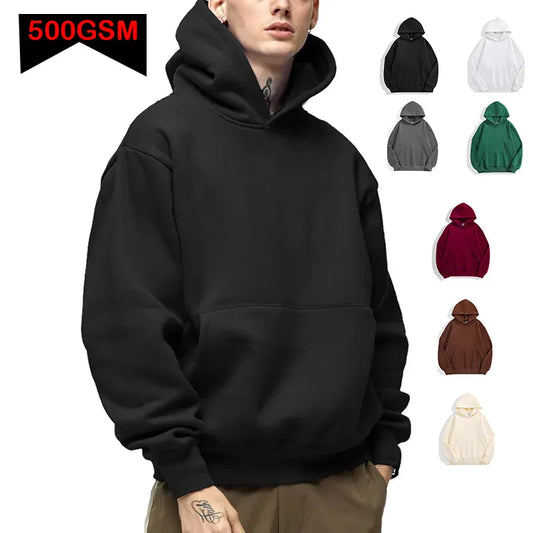 Solid Color Hoodies Sweatshirt Male